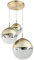 GLOBO Glas Kugel Hänge Lampe gold Fernbedienung Decken Leuchte dimmbar im Set inkl. RGB LED Leuchtmittel