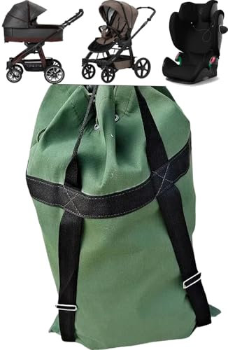Pawleso Kinderwagen Transporttasche Flugzeug, 117cm Kindersitz Transporttasche Gate-Check, Buggy Tasche Reisetasche, Faltbare Tragetasche Aufbewahrungstasche (Dreidimensionaler Stil, 117x55x35 cm)