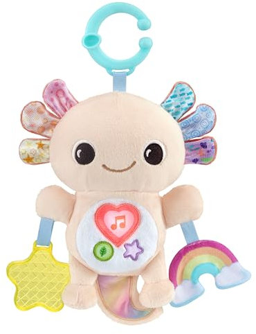 VTech Baby Regenbogen Lichter Axolotl Interaktives Babyspielzeug mit Lichtern, Liedern und Melodien, Taktile & sensorische Stimulation, visuelles Bewusstsein, Geschenk für 3, 6, 9, 12 Monate +