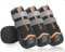 OHCOZZY Wasserdicht Hundeschuhe, Anti-Rutsch Hundestiefel mit reflektierenden Riemen, Verschleißfeste Gummisohle Hundeschuhe Pfotenschutz fürkleine, Mittlere und Große Hunde 4 Stück(XL, Orange)