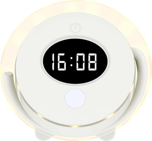 Northpoint LED Lampe Digitaluhr Bewegungsmelder Nachtlicht Touch Steuerung Aufhängung 500mAh Akku