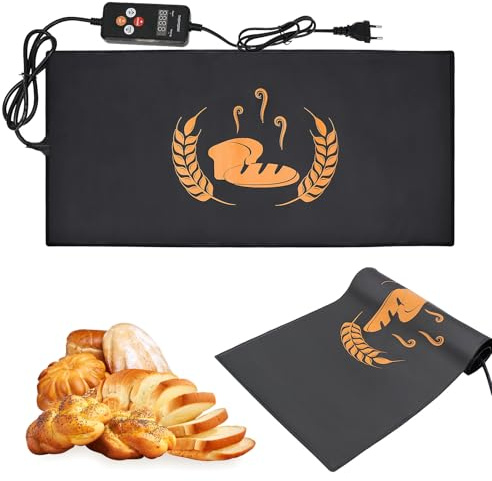 Idota Brot Heizmatte Brotwarmmatte Gärmatte, Joghurtbacken Sauerteig Wärmer Brot Teig Wärmematte, Einstellbare Temperatur Thermostat Sauerteig Heizpad für Teig Proofing Mat für Zuhause Backen