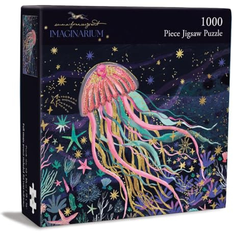 Museums & Galleries Jellyfish Jigsaw Puzzle - 1000 Teile Puzzles für Erwachsene - Schönes illustriertes Design von Emma Frances Grant - Geschenk für Tier- & Naturliebhaber