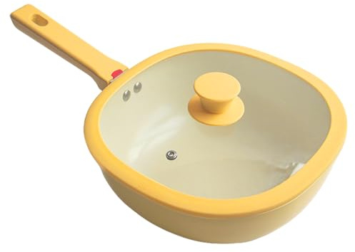 Bratpfanne – 1,9 l Antihaft-Bratpfanne, leichtes Kochgeschirr aus Legierung mit Deckel, spülmaschinenfeste Bratpfanne zum Grillen, Sautieren, Backen, Wohnung, Essenszubereitung, Küche, Kochen, Damen u