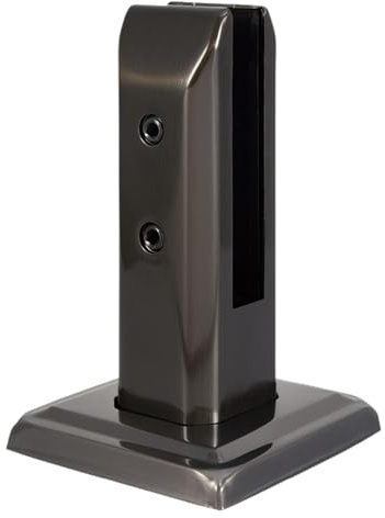 FytStycale Glas Klemme Edelstahl Glasregal Halterung Zaunspigot Clip Bracket für Dickes 10mm 12mm Glas für Poolumrandungen Handläufe Wohnräume Büro Garten, Schwarz