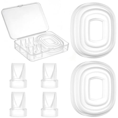 Replacement Parts Compatible with KISSBOBO K5 Electric Breast Pump, 2 Diaphragms and 4 Duckbill Valves, Breast Pump Accessories for Baby Feeding, BPA-Free Silicone Spare Parts with Storage Box