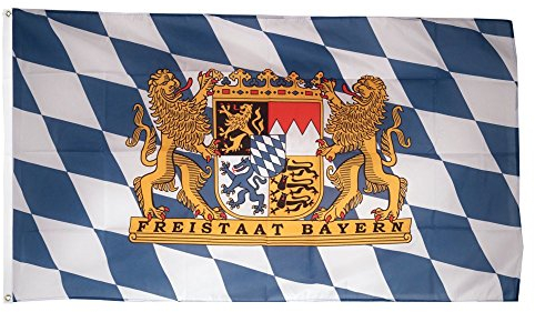 Flaggenfritze Fahne/Flagge Deutschland Bayern Freistaat + gratis Sticker