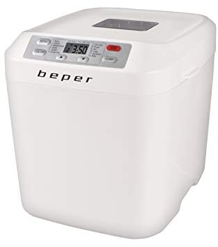 BEPER Brotbackautomat, Acrylnitril-Butadien-Styrol (ABS) Antihaftbeschichteter Behälter, weiß