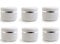 100ml White Silver Edge Empty Refillable Cosmetic Plastic Jars with Dome Lid Make Up Face Cream Lip Balm Lotion Storage Container Travel Case Bottle Pot Pack of 6 (100ml/3.34oz)