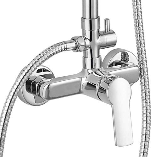 Kibath L152724 Grifo Monomando para Columna de Ducha Combi SIO. con maneta Alargada de fácil accionamiento. Acabado Cromo Brillo, Fabricado en latón