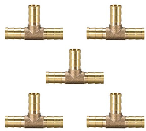 Sourcingmap, raccordo a T per tubo in ottone a 3 vie, raccordo ad aria, acqua, carburante e gas
