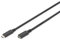 DIGITUS Cable de extensión USB 2.0 - 2,0 m - USB C (m) a USB C (f) - 480 Mbit/s - Cable Tipo-C - Negro