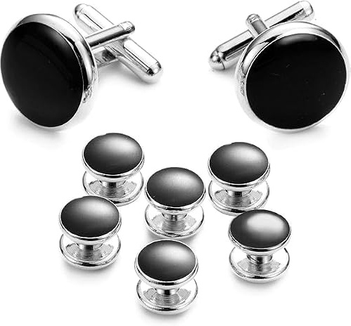 UJOY Manschettenknöpfe, Krawatten, Smoking, Schlüsselanhänger, Schmuck-Set für Herren mit Geschenkbox