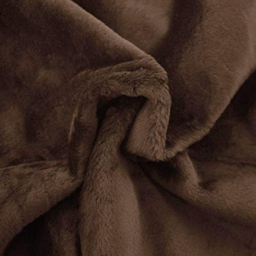 Neumann Handelsvertrieb Fellimitat | 150 cm Breit | Meterware | Plüsch | Webpelz | Kunstfell | S2 | Bezugsmaterial für Katzenbaum (Mittelbraun)