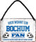 WOGEKA ART Retro Blechschild - Hier wohnt ein Bochum Fan Fußball - witziger Spruch Geschenk-Idee Geburtstag Weihnachten Dekoration 18x12 cm Vintage-Design Hänge-Schild Metall HS05