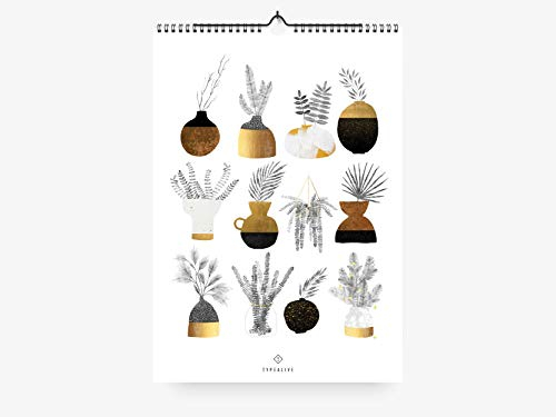 Wandkalender - URBAN VASES - DIN A4 oder A3 - typealive - perfekt als Geschenk zu Weihnachten oder Geburtstag