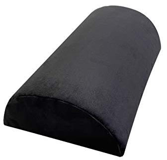 Halbrolle aus Visco-Schaumstoff, Knierolle für Bett und Couch Lendenkissen Nackenkissen Nackenstütze Nackenstützkissen (39 x 21 x 11 cm, schwarz)