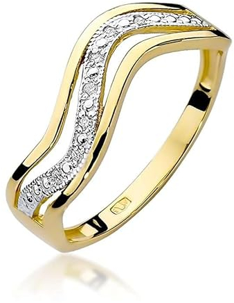 Lumari Gold - Damen Solitär Versprechen Ring Verlobungsring Damen Ring Gold 585 Echtgold 14k Gold mit natürlichem Diamanten Gemstone Gelbgold - Ringe Frauen - Hochwertiges Geschenk