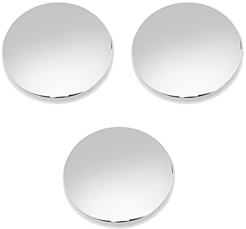 inodiref 3 Piezas Tapón de Desagüe para Fregadero 38 mm Pop-Up Válvula Desagüe Sin Rebosadero Tapones para Fregadero de Baño Pop Up Haga Clic en Clack para Lavabo Cocina Baño, Plateado