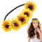 Sunflower Headband Sunflower Crown Sunflower Headpiece Women Headwrap Creative Stylish Hair Accessories for Women and Girls Performances Parties Weddings Festivals