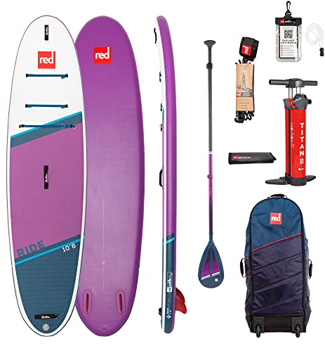 Red Paddle Co 3,5 m (10 Fuß6 Zoll) Ride Purple Hybrid Tough Paket Paddle Board, violett, 10'6