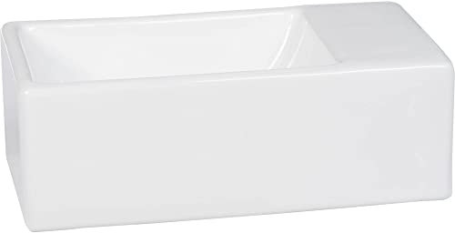 Saqu Waschbecken ohne Armaturloch 30,5x18x11 cm Weiß