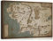 Mittelerde-Karte, Leinwandbild, 71,1 x 101,6 cm, mit Holzrahmen, leicht, fertig zum Aufhängen, Tolkien-Poster für Büro und Spielzimmer, Karte von Mittelerde, Fantasy-Geschenk für Fans