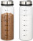 aiface 2 piezas Botes para Especias, Tarros de Especias, Frascos Especias, Tarro de Almacenamiento de 300 ml para Sal, Hierba, Especia, Pimienta, Cocina, Barbacoa al Aire Libre
