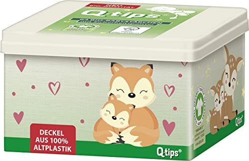 Q-tips Bio-Babystäbchen Papier Box, 64 Stück