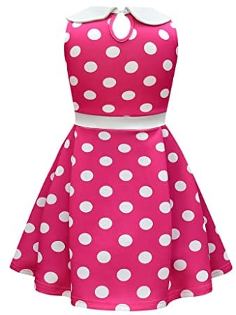 Lito Angels Mouse Fancy Dress Up Costume with Headband Birthday Party Outfits Kids Girls Age 4-5 Years, B - Hot Pink
