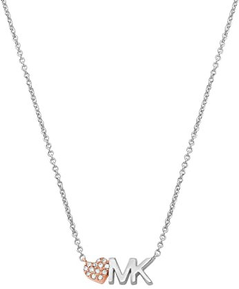 Michael Kors Silver-Tone Necklace for Women; Necklaces for Women; Jewelry for Women, No Size, Metal, Crystal