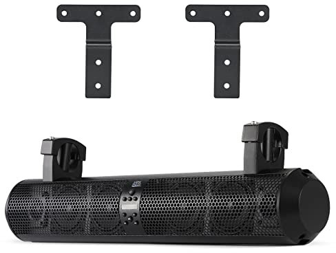 KEMIMOTO UTV Soundbar SxS Altoparlanti X3 Audio Sound Bar System con 2 tweeter e 4 subwoofer impermeabile Bluetooth compatibile ingresso AUX porta USB 500 W 28 pollici Outdoor Marine Soundbar