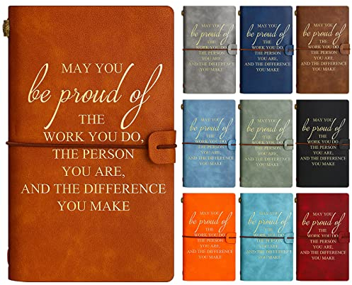 Fumete 10 Stück Dankeschön-Geschenke Leder-Tagebücher Mitarbeiter Wertschätzung Geschenke Kollegen Abschiedsgeschenke Inspirierende Notizbücher May You Proud of the Work You Do Geschenke für Team