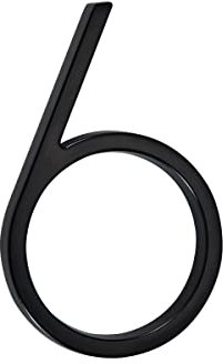 Numero civico galleggianti altezza 5in (12.5cm) numero civici neri numeri porta segno grandi numeri di porta, segni casa numero civico esterno(6)