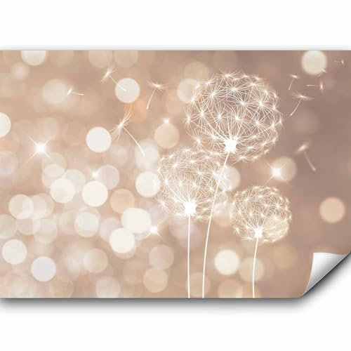 murando - Fototapete Premium-Vlies Pusteblume 100x70cm - Foto Tapete Wohnzimmer Moderne Vliestapete XXL Wandtapete Motivtapeten Bildtapete 3d Effekt Wand Dekoration Flur Blumen bokeh Abstrakt beige