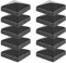 Sonnewelt Tappi per pali, 10 pezzi, 71 mm x 71 mm, tappi di copertura con viti, tappi decorativi per recinzioni da giardino, pali in legno, colore nero