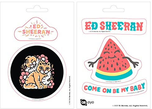 GB Eye ED Sheeran Sticker, Set 1, 16 x 11 cm