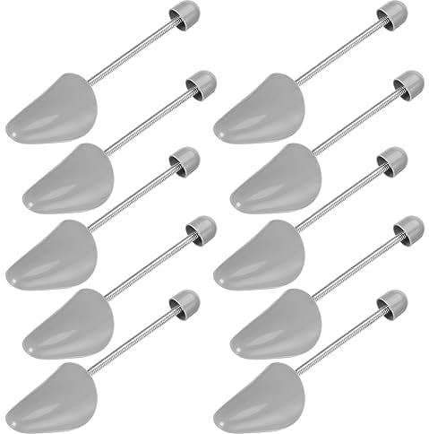 welsberg 5 Paar Damen Schuhspanner aus Kunststoff für EU Gr. 35-38, Schuhformer für Damenschuhe, Sneaker, Mokassins, Stilettos, Loafers, Ballerinas, grau