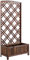 Outsunny Jardinière avec Treillis - bac à Fleurs - bac à Plantes sur Pied - dim. 60 L x 30 l x 122 H cm Bois de Sapin traité par carbonisation