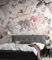 Papier Peint Panoramique Fleurs Rose Pâle Papier Peint Intissé 3D Tapisserie Poster Decoration Murale Chambre Salon