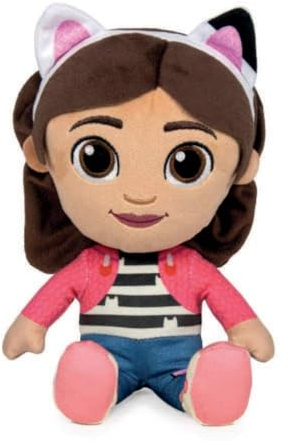 Grandi Giochi - Peluche Gabby della serie di cartoni animati Gabby's Dollhouse, 6 personaggi 25 cm assortiti - GAB00110