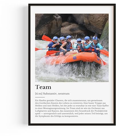 Personalisiertes Geschenk für Kollegen - Team Fotodefinition mit eigenem Bild - Abschiedsgeschenk für Kollegen oder zum Jobwechsel - Perfekte & Zeitlos Büro Deko oder für den Schreibtisch