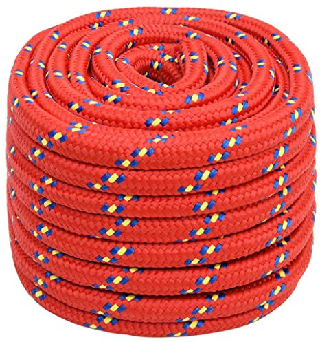vidaXL Cuerda trenzada para barco, resistente a los rayos UV, resistente a la abrasión, 20 mm, 100 m, polipropileno