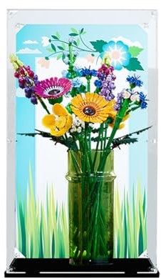 Vitrina acrílica para ramo de flores silvestres de Lego Icons 10313 - Escaparate, protege y decora modelo con almacenamiento a prueba de polvo, regalos (fondo A (30*30*53))