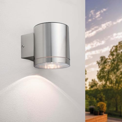Ledvion Solar LED Wandleuchte Arche Warmweiß IP44 Solarlampe | Ohne festen Stromanschluss nutzbar und praktisch für Gartenweg Zaun Terrasse oder Beet