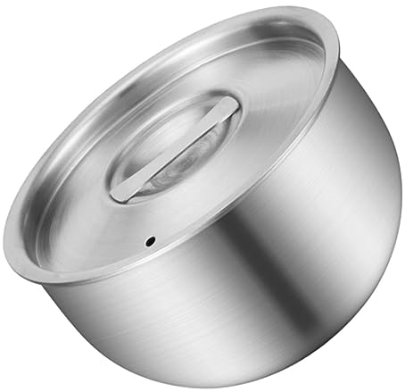 MAGICLULU 1pc Stainless Steel Steamed Egg Bowl Food Containers Metal Container with Lid Stainless Steel Nesting Bowls Salad Containers Bird Nest Stew Cup Egg Pasta Soup Medicinal Sugar Bowl