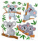 BESTonZON 1Feuille Autocollant Mural PVC Sticker Animal Adhésif pour Décoration de Chambre Garçon Fille Design Branches et Amovible et Étanche