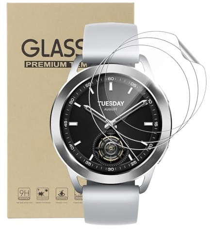 CONAPIKA 3 Piezas Protector de Pantalla para Xiaomi Watch S3, TPU Película de Hidrogel Flexible, HD Cobertura Completa Anti-Scratch, Sin Burbujas Película Protectora