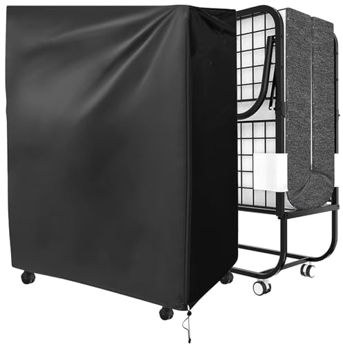 Copertura Pieghevole Impermeabile, Copertura per Letto Pieghevole Antipolvere, Copriletto Pieghevolele per letto degli ospiti, ,Copri Brandina Pieghevole con cerniera-Nero. (99*38*114cm,nero)