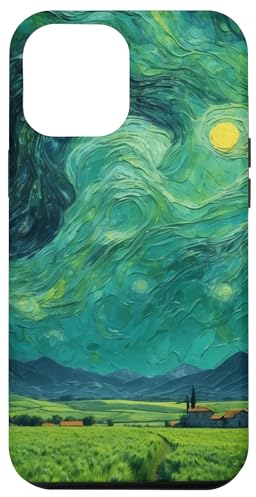 Hülle für iPhone 12 Pro Max Van Gogh Grüne Weizenfelder Moderne Kunstmalerei